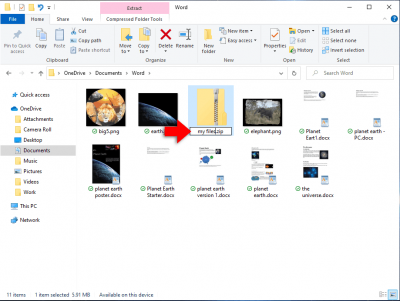 zip files windows 10