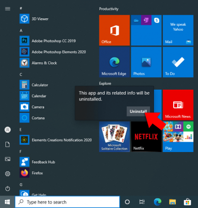 Uninstall Unwanted Apps in Windows 10