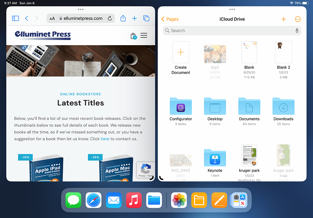 iPadOS Stage Manager with Apps Side by Side
