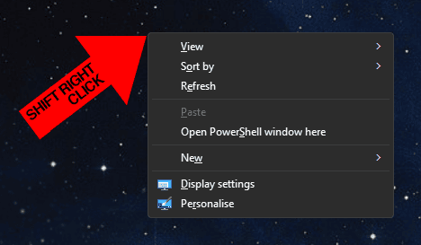 Shift Right Click Classic Context Menu