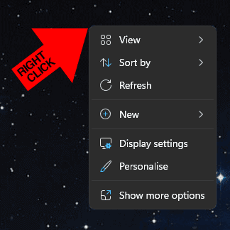 Right Click Streamlined Context Menu