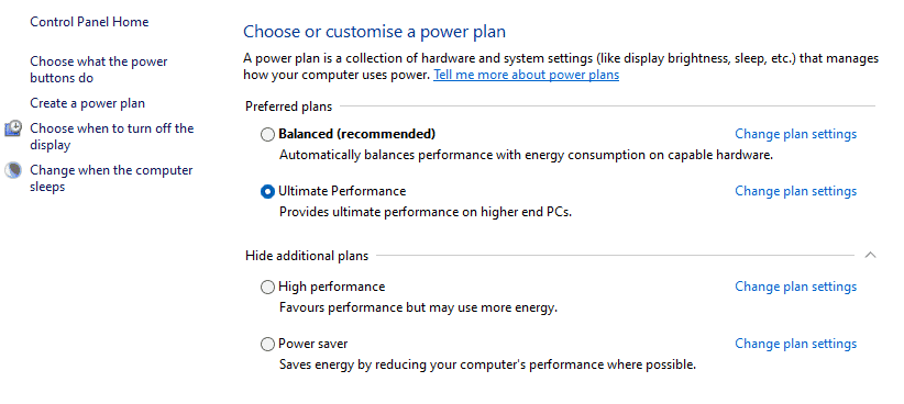 Ultimate Power Plan in Windows 11