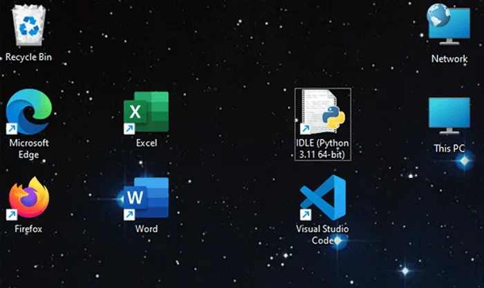 Icons on Windows 11 Desktop