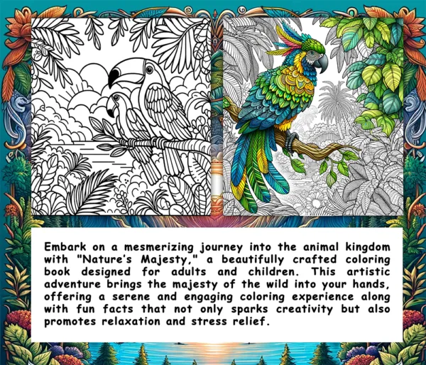 Nature's Majesty - Coloring Book for Adults - Image 2